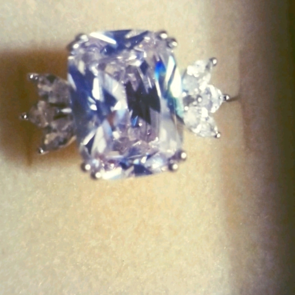 Size 8 boje Diamond simulant Square asscher cut